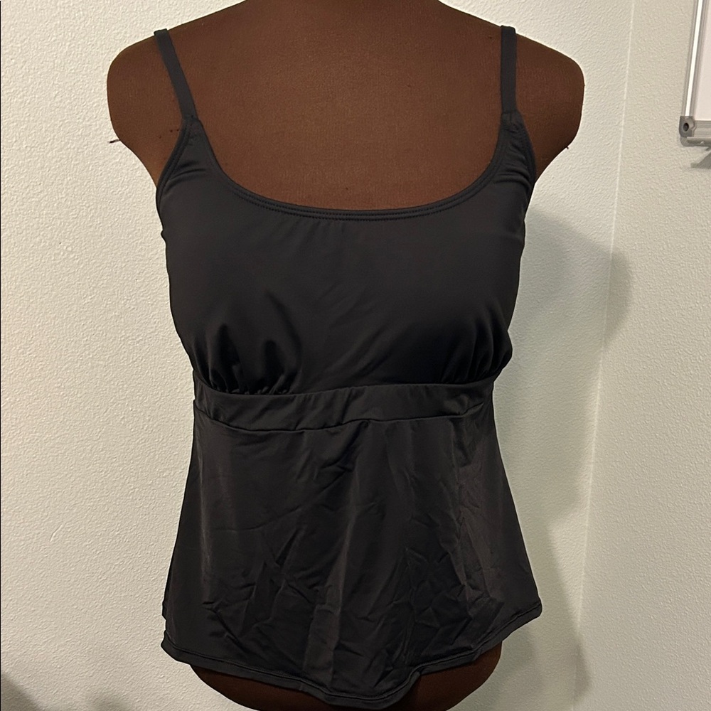 Black Women's Swim Tankini Top sz L